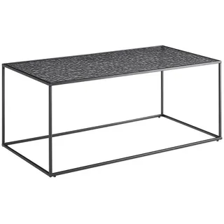SalesFever Couchtisch Design trifft Funktionalität Schwarz Metall 110 x 45 x 55 cm
