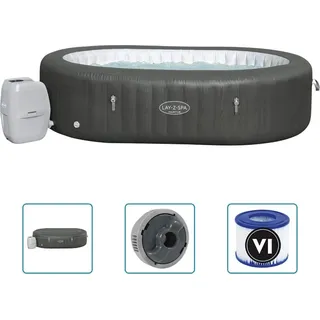Bestway Lay-Z-Spa Mauritius Airjet Whirlpool Oval - Dunkelgrau