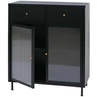 Mendler Highboard 96 x 80 x 40 cm Schwarz