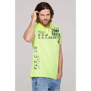 CAMP DAVID Poloshirt, mit Logo Print, gelb