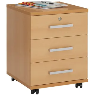 CARO-Möbel Rollcontainer Vancouver , Holzwerkstoff , Mode , 44x58x45 cm , Büromöbel, Schreibtischcontainer, Rollcontainer