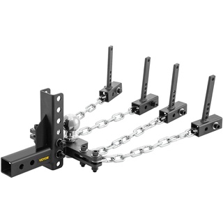 VEVOR Gewichtsverteilerkupplung 45,7 cm Kettenlänge Anhängerkupplung, 7 mm Kettendurchmesser Ackerschienendreieck, 635 kg Gewichtskapazität Kupplungsträger, für Unterlegkupplung mit Klemmverschlüssen