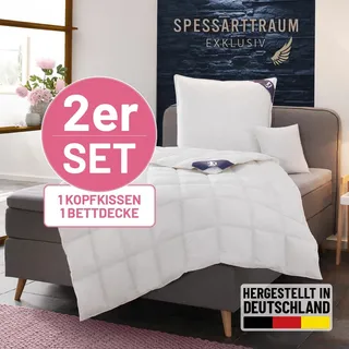 SPESSARTTRAUM 3-Kammer-Kopfkissen Exklusiv 80 x 80 cm Weiß