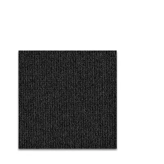 Kongming Teppichfliesen selbstklebend waschbar, 10 Stücke Teppichfliesen selbstliegend 30x30cm, Teppich Fliesen mit Rückendeckung, Teppich Bodenbelag für Wohnung, Büro, Gewerbe (Teppich Schwarz)