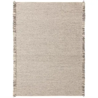 benuta Pure Wollteppich Mary Ivory Hellgrau 160x230 cm , Creme , Textil , Rechteckig , 160x230 cm , Gots , pflegeleicht , Teppiche und Böden, Teppiche, Schafwollteppiche