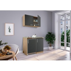 Bild von Miniküche in Grau/Eiche Sonoma inkl. E-Geräte