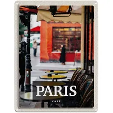 Blechschild 30x40 cm - Paris Cafe Restaurant