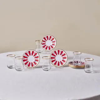 KARACA Bursa Teeglas Set 12-tlg. rot