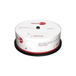 Primeon 2761319 Blu-ray BD-R DL Rohling 50 GB 25 St. Spindel Bedruckbar