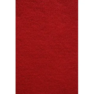 Rasenteppich Kunstrasen Basic+ rot Weich Meterware mit Drainage-Noppen, wasserdurchlässig (200x400 cm)