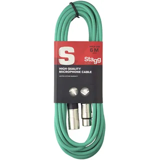 Stagg 6 m hochwertigen XLR-auf XLR-Stecker Mikrofon Kabel grün