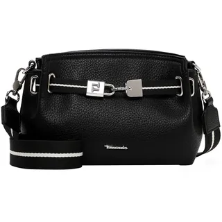 Umhängetasche TAMARIS "Umhängetasche TAS Kirima", Damen, Gr. B/H/T: 22cm x 17cm x 8,5cm 0, schwarz (schwarz 100), Polyurethan, Taschen Umhängetasche