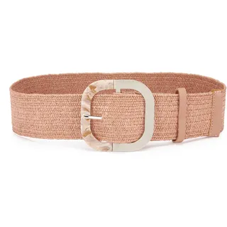 LASCANA Taillengürtel "Stretchgürtel, Schmuckgürtel, Gürtel für Kleid & Overall, Bauchgürtel" in moderner Bast-Optik mit Shaping-Effekt dank elastischem Material, rosé