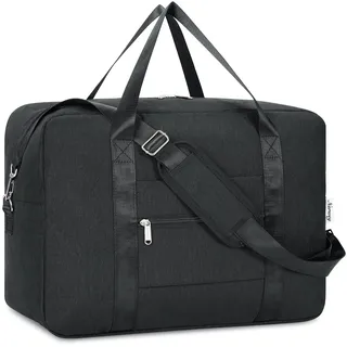 Narwey Handgepäck 45x36x20cm Easyjet Cabin Bag Handgepäck Tasche für Flugzeug Faltbare Reisetasche Damen Weekender Bag Damen Herren Handgepäck Koffer 30L(Schwarz)