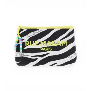 RUE MADAM PARIS für Damen. 1563 Sommer Clutch Zebra Kosmetiktasche (OSFA), Lässig, Tierdruck, Neopren