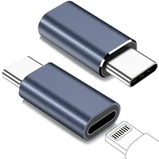 yootech für Lighting auf USB-C Adapter, 2 Stück i-OS Buchse auf USB Typ C Stecker für iPhone 15/15 Pro/15 Pro Max/15 Plus, Schnellladung, Unterstützt Datenübertragung, Nicht für Audio/OTG