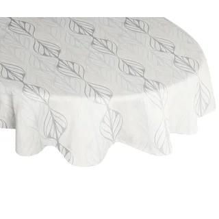 Adam Tischdecke "Wave" aus Leinen und Bio-Baumwolle, natur, hellgrau, beige