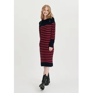 Redgreen Dune 3/4-arm Midi-kleid - Red Stripe - L
