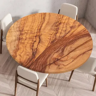 Odot Tischdecke Abwaschbar Rund 80cm, Elastisch Tischdecke Outdoor 3D-Druck Lotuseffekt Tischdecken Table Cloth für Garten Restaurant, Ideal für 70cm-75cm