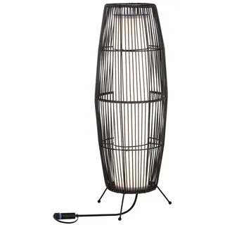 Paulmann Außenleuchte Rattan 20 x 60 cm inkl. LED 800 lm braun