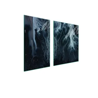 Glasplatte und Schneidebrett 100x52 Marmor