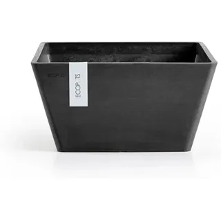 Ecopots Pflanzschale Berlin Quadratisch Dunkelgrau 25 cm x 12,8 cm
