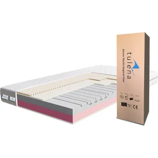 TULENA Matratze 180 x 200 cm Komfortschaum weich / mittelweich H2 / H3 Comfort Plus 20 cm Probeschlafen inkl. Wendematratze Antibakterieller Bezug mit Reißverschluss