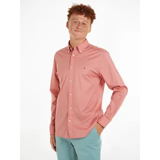 Tommy Hilfiger Langarmhemd »FLEX POPLIN RF SHIRT«, mit Tommy Hilfiger Labelschild innen an der Knopfleiste TOMMY HILFIGER teaberry blossom XXXL