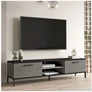 [en.casa] TV Board Lempäälä mit 2 Ablagefächern 160 x 35 x 39 cm