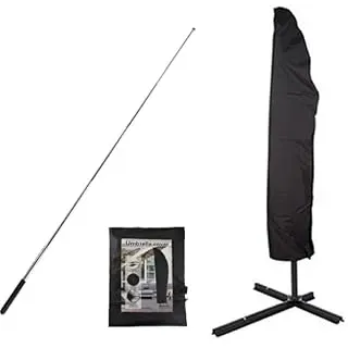 WUSUPU Sonnenschirm Schutzhülle mit Stab,Abdeckhauben Sonnenschirm Garten,Schirmabdeckung für 2 bis 4 M Sonnenschirm Ampelschirm,Wasserdichter,UV-Beständig,Winddicht und Schneesicher(265 x 40/70/50cm