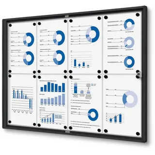 Showdown® Displays Schaukasten Economy schwarz 8x DIN A4