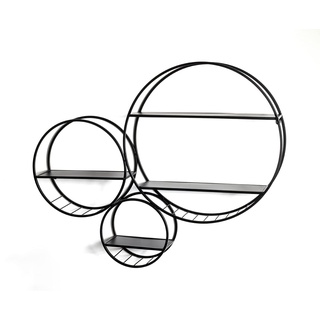 Haku-Möbel HAKU Möbel Wandregale-Set schwarz 90,0 x 15,0 x 73,0 cm