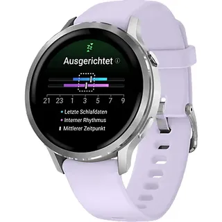 Venu 4 41 mm Grau/Silber Silikon Armband Lavendelblau