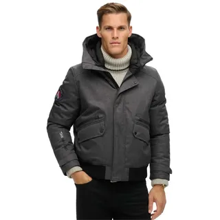 Superdry City Tweed Steppjacke - Grey Herringbone - M