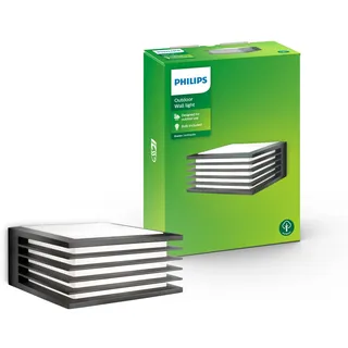 Philips Außenwandleuchte Aluminium 82,0 cm ohne Leuchtmittel E27 grau