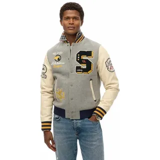 Superdry College Patched Bomberjacke Grey Marl XL