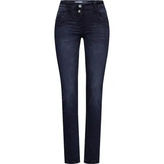 Cecil Damen Jeans Casual Fit blue black used wash