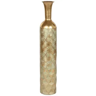 Home ESPRIT Vase, Schwarz, Gold, Arabisches Metall, 16 x 16 x 91 cm