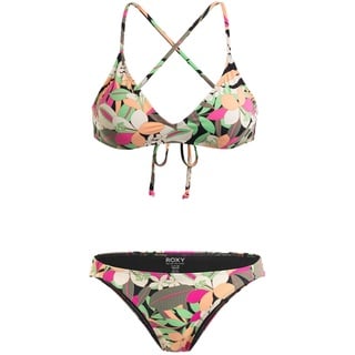 Roxy Printed Beach Classics - Sportliches, zweiteiliges Bikini-Set für Frauen Schwarz