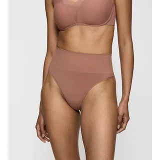 Triumph Shapingslip TRIUMPH "Soft Sculpt", Damen, Gr. 40, braun (toasted almond), Single Jersey, Obermaterial: 78% Polyamid, 22% Elasthan, unifarben, körpernah, Unterhosen Shapingslip, nahtlos, formend, leichter Bauchweg-Effekt, hoher Beinausschnitt