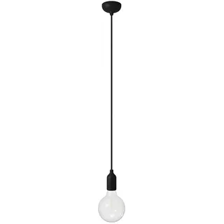 Creative Cables Mit Bulb Silikon Bunte Pendelleuchte Mit Textilkabel - Black - One Size