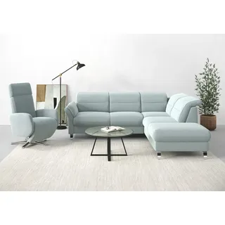 sit&more Ecksofa »Grenoble L-Form mit Federkern« wahlweise mit Bettfunktion, Bettkasten, Arm- und Kopfteilverstellung,