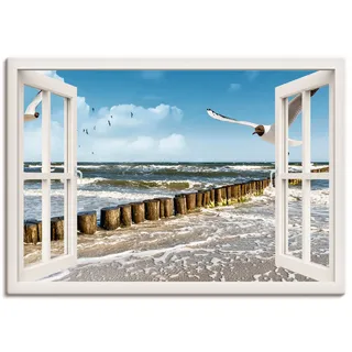 Artland Wandbild »Fensterblick - Ostsee« Fensterblick 1 Stk. tlg. als Leinwandbild, Poster, Wandaufkleber in verschied. Größen, weiß