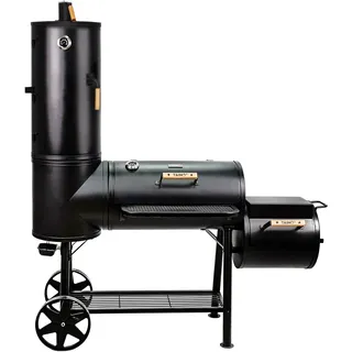TAINO CHIEF 130 KG Smoker Kohle-Grill Grillkamin Räucherofen - Schwarz