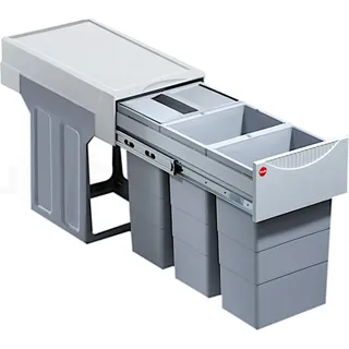Hailo Abfallsammler 3666841 TZ Swing Terzett 3x 10 Liter Hellgrau - Hellgrau