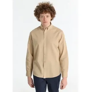 Lois Jeans für Herren. 145473915 Einfaches braunes Hemd (3XL), Lässig, Baumwolle, Langarm