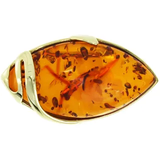 OSTSEE-SCHMUCK Brosche "- Tasa - Gold 333/000 - Bernstein" (), gold 333, goldfarben, gelb