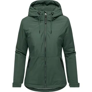 Winterjacke RAGWEAR "Winterjacke Bevin Warm YOUMODO", Damen, Gr. S, grün (pine grün), Obermaterial: 100% Polyester PES.  Obermaterial: Futter: 100% Polyester PES. 100% Polyester PES., tailliert hüftbedeckend, hoch geschlossener Ausschnitt, verstellbar elastischer Bund, Jacken Winterjacke, Wasserdichte Damen Jacke für den Winter