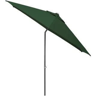 Kettler Sonnenschirm , Anthrazit, Grün , Textil , 360° drehbar, höhenverstellbar, lichtecht, Knickgelenk, regenabweisend, rostfrei, stabile Strebegelenke, U-Profil-Streben, UV-beständig, wetterfest, mit Belüftung, geeignet für Balkon , Sonnenschutz, Sonnenschirme
