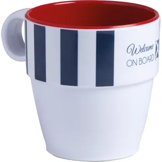 Kaffee- Becher Tasse, Kaffeepot, Mug, Melamin, Venezia - Serie einzeln - Rot